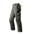 thumbnail image 1 of JUUYY Men's Fleece Lined Waterproof Work Pants Outdoor Cargo Pants Winter Warm Windproof Snow Hiking Trousers with Multi Pockets‌ Gray XXXL, 1 of 8