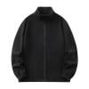 thumbnail image 1 of JUUYY Men's Full-Zip Fleece Mock Neck Sweatshirt Loose Fit High-Neck Sweatshirt Long Sleeve Gym Workout Turtleneck Sweater Coat Black XL, 1 of 1