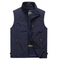 thumbnail image 1 of JUUYY Men's Golf Lightweight Photo Vest Fishing Travel Safari Vest Softshell Causal Sleeveless Jacket Trendy Outerwear Navy XXXL, 1 of 3