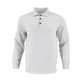 thumbnail image 1 of JUUYY Men's Golf Shirts Long Sleeve Button Up Textured Casual Lapel Collar Regular Fit Business Workout T-Shirt Tops White S, 1 of 6
