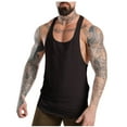 thumbnail image 1 of JUUYY Men's Gym Tank Top Workout Muscle Sleeveless Shirts Bodybuilding Fitness Training Athletic Quick Dry Lightweight Black M, 1 of 7