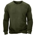 thumbnail image 1 of JUUYY Men's Heavyweight Fleece Sweatshirt Casual Solid Color Crewneck Pullover Tops Loose Comfy Hoodie Winter m Sweater Army Green M, 1 of 7