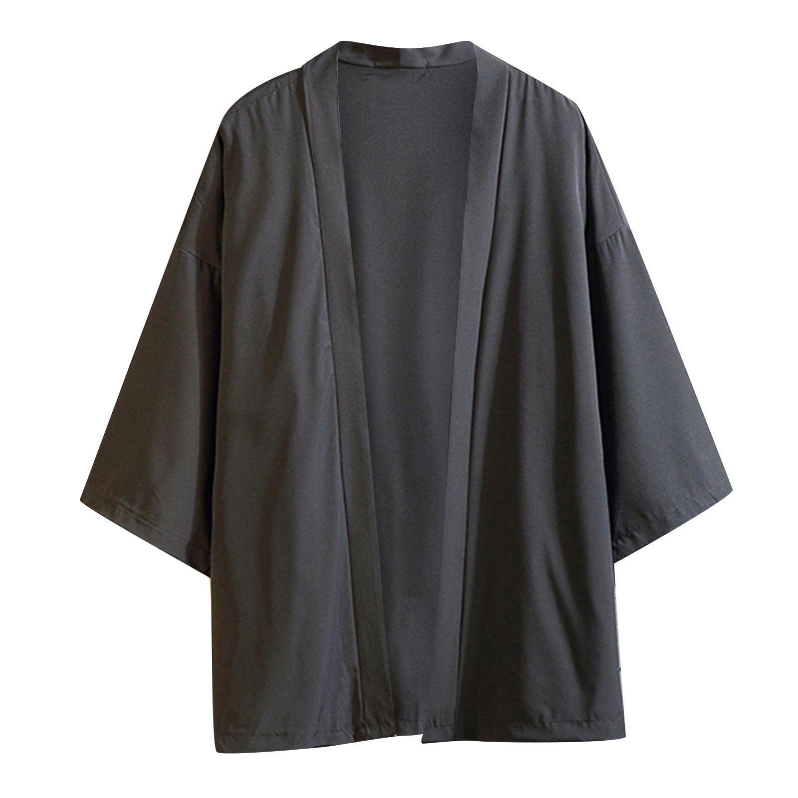 ジャケット・アウター OMNIGOD BEACH CLOTH CARDIGAN COAT Kimono for Men Half Sleeve Men's Beach Kimono Shirt Japanese