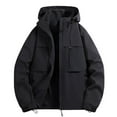 thumbnail image 1 of JUUYY Men's Jackets Soft Shell Winter Ski Waterproof Winter Coat m Fleece Lined Hooded Snowboard Jacket Mountain Snow Jacket Black XS, 1 of 3