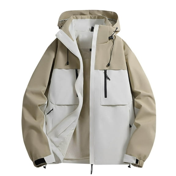 JUUYY Men's Jackets Soft Shell Winter Ski Waterproof Winter Coat m Fleece Lined Hooded Snowboard Jacket Mountain Snow Jacket Gray M