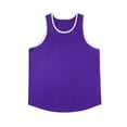 thumbnail image 1 of JUUYY Men's Mesh Basketball Tank Top Workout Gym T-Shirts Sleeveless Breathable Quicking Dry Training Shirt Purple L, 1 of 4