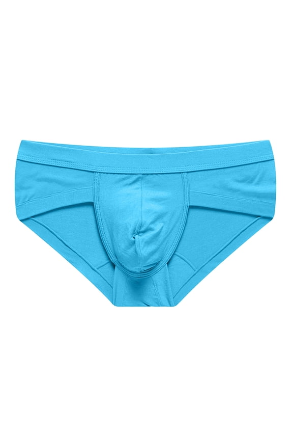 Men's Modal Moisture Wicking Briefs Intimates Low Rise Underwear Ultra-thin Breathable and Smooth Blue XXL