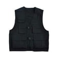 thumbnail image 1 of JUUYY Men's Outdoor Utility Cargo Vest Casual Safari Travel Vest Zip Sleeveless Fishing Photo Work Breathable Vest Jacket Multi Pocket Black L, 1 of 3