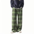 thumbnail image 1 of JUUYY Men's Pajama Pants Flannel Cotton Plaid Sleep Lounge Pants Bottoms Lounge Trendy Sweatpant with Pockets Green XXL, 1 of 8