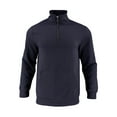 thumbnail image 1 of JUUYY Men's Quarter Zip Up Pullover Textured Long Sleeve Sweatshirt 1/4 Zip Mock Neck Casual Solid Color Workout Golf Shirt with Pocket Navy S, 1 of 7