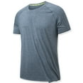 thumbnail image 1 of JUUYY Men's Quick-drying Solid Short Sleeve T-shirt Crewneck Lightweight Slim Stretch Sports T-shirt Top Dark Gray L, 1 of 4