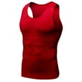 thumbnail image 1 of JUUYY Men’s Sleeveless Compression Shirts, Quicking Dry Running Sports Workout Athletic Base Layer Tank Tops Red XL, 1 of 4