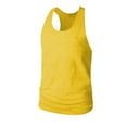 thumbnail image 1 of JUUYY Men's Solid Basic Tank Top Cotton Sleeveless Muscle Cut Off T Shirts Gym Workout Tank Tops Summer Beach Tanks Yellow XL, 1 of 6