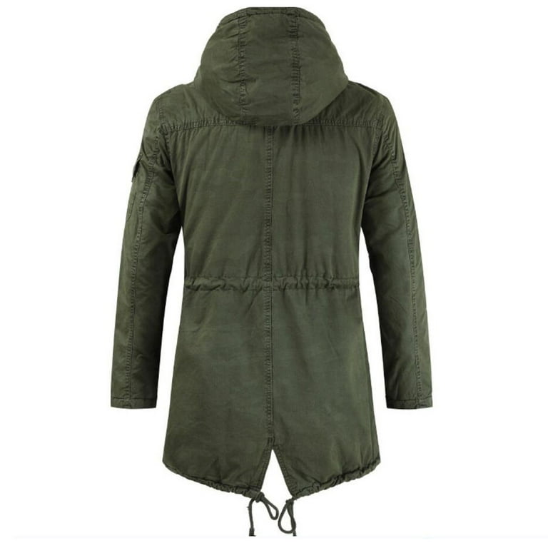 JUUYY Men's Spring Winter Military Full-Zip Removable Hooded JUUYY Men's Spring Winter Military Full-Zip Removable Hooded