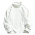 thumbnail image 1 of JUUYY Men's Thick Alpaca Wool Sweater Solid Turtleneck Loose Fit Pullovers Winter Thermal Jumpers Drop Shoulder Xmas Trendy Sweater White XXL, 1 of 3