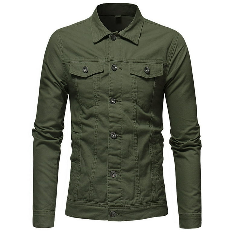 JUUYY Men's Thicken Denim Jean Trucker Jacket Coats Casual Loose - Main Image