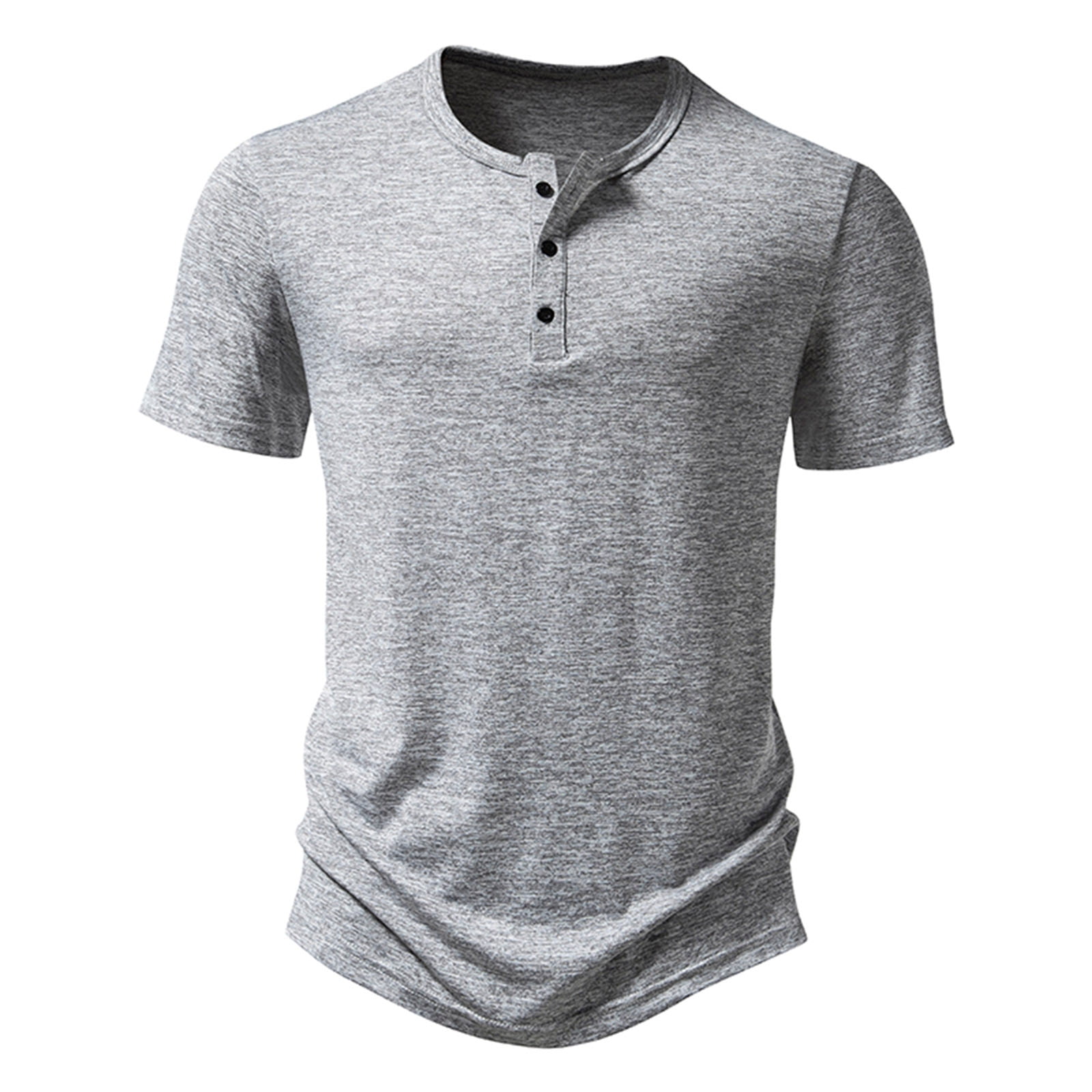 【新品】Tie.Me button up T-shirt gray 1200W-10862-TarmacGyHt-0-