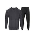 JUUYY Men's Tracksuits 2 Piece Hooded Drawstring Outfits Casual Sports