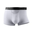 thumbnail image 1 of JUUYY Men’s Trunks – 3” Inseam with Breathable and Comfortable Cotton Fabric Underwear Stretch Boxer Briefs White XL, 1 of 4