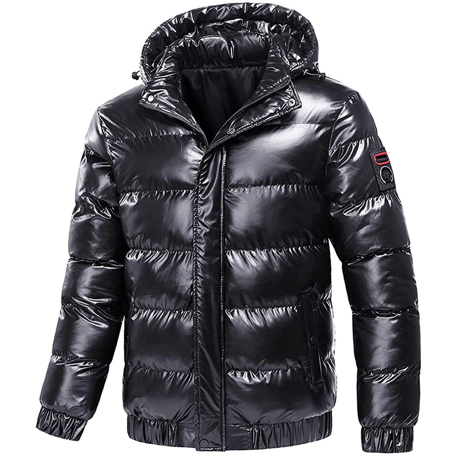 JUUYY Men's Winter m Puffer Coat Waterproof Reflective