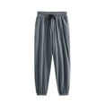 thumbnail image 1 of JUUYY Mens Athletic Jogger Pants Loose Fit Solid Color Sports Trousers Drawstring Elastic Waist Cuffed Ankle Pocket Casual Sweatpants Gray M, 1 of 6