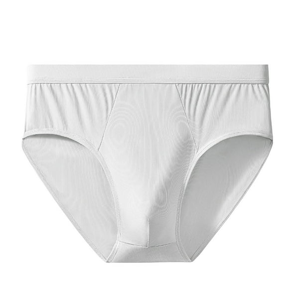 JUUYY Mens Bikini Brief Underwear Breathable Comfortable Briefs Basic Solid Underpants White XL