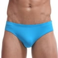 thumbnail image 1 of JUUYY Mens Bikini Ice Silk Underwear Low Rise Briefs Microfiber Underpants Lightweight Breathable Sky Blue XL, 1 of 7