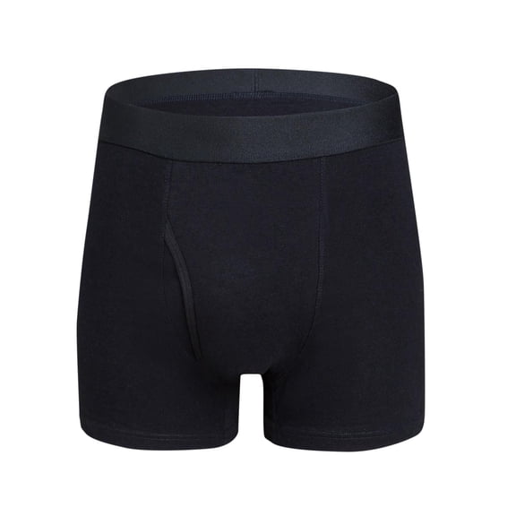 JUUYY Mens Boxer Briefs Cotton Underwear Pack 6”no Ride up Regular Stretch Elastic Wide Band Boxer Briefs Black L