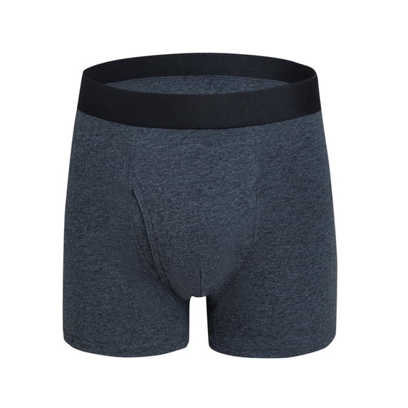 JUUYY Mens Boxer Briefs Cotton Underwear Pack 6”no Ride up Regular Stretch Elastic Wide Band Boxer Briefs Dark Gray S