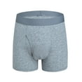 thumbnail image 1 of JUUYY Mens Boxer Briefs Cotton Underwear Pack 6”no Ride up Regular Stretch Elastic Wide Band Boxer Briefs Gray XL, 1 of 3