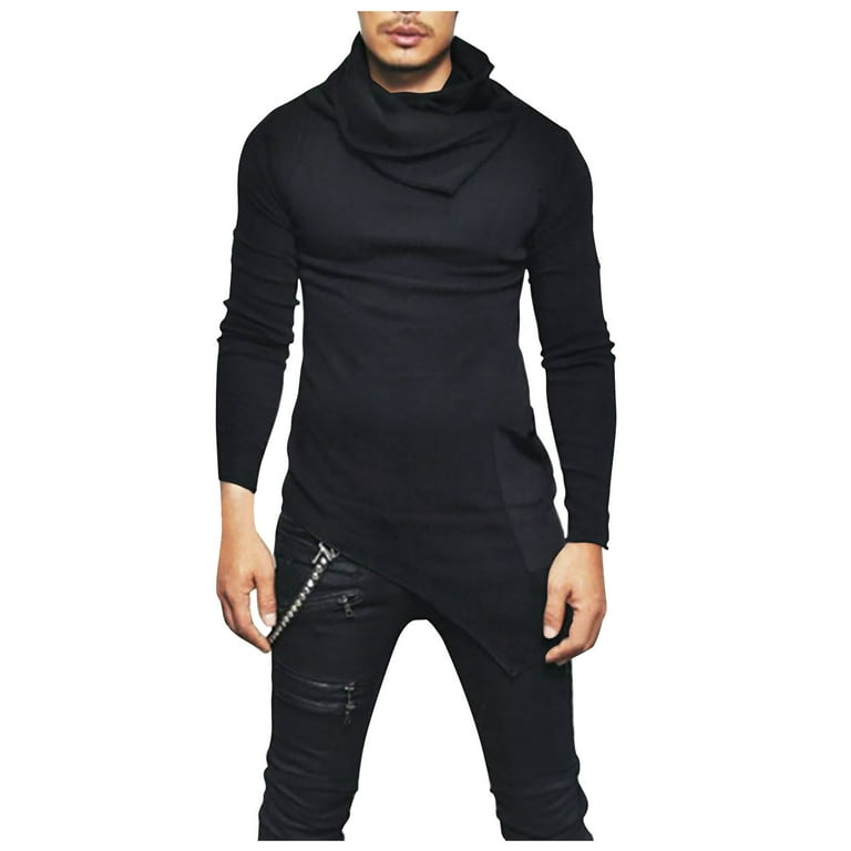 Casual Simplicity Solid Slit Hooded Collar Tops Casual Simplicity Solid Slit Hooded Collar Tops