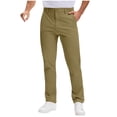 thumbnail image 1 of JUUYY Mens Golf Pants Stretch Office Work Dress Pants Quick Dry Lightweight Casual Loose Straight Sports Outdoor Pants with Pockets Khaki S, 1 of 6