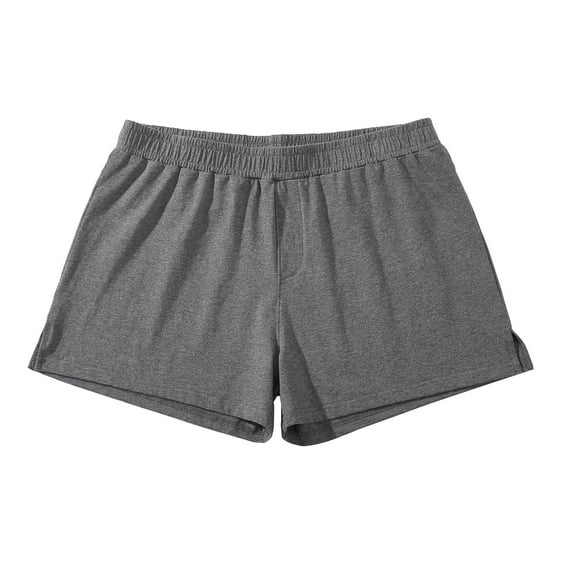 JUUYY Mens Lounge Shorts Loose Cotton Elastic Waist Straight Leg Athletic Shorts Casual Comfortable Breathable Relaxed Fit Home Shorts Dark Gray XL
