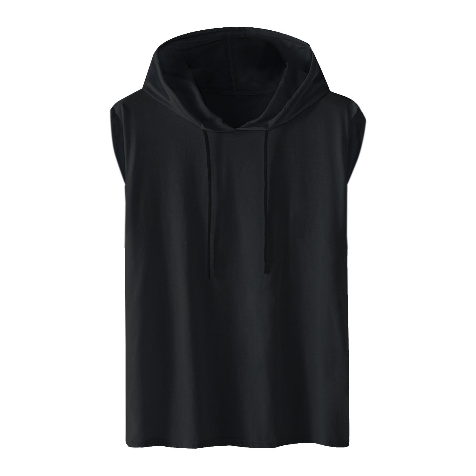JUUYY Mens Summer Solid Color Hooded Pullover Fashion Casual