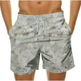 thumbnail image 1 of JUUYY Mens Swim Trunks Beach Shorts Summer Drawstring Hawaiian Print Quick Dry Bathing Suits Lightweight Board Shorts with Pockets Green XXXXL, 1 of 5