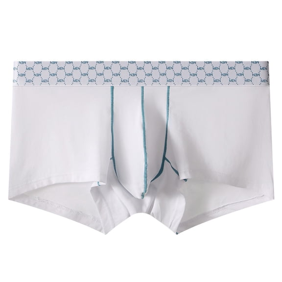 JUUYY Mens Underwear Ice Silk Seamless Boxer Briefs Breathable Moisture-Wicking Sports Underwear White M