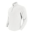 thumbnail image 1 of JUUYY Mens Waffle Sweatshirt Classic Fit Solid Quarter-Zip Pullover Sweatshirts Casual Stand Collar Long Sleeve Top White L, 1 of 7