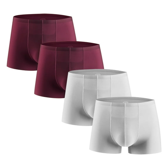 JUUYY Mens Washable Incontinence Protection Underwear Zero Leak and Odor Covered Waistband Brief 4 Pack Silver XXXL