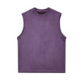 thumbnail image 1 of JUUYY Sleeveless Shirts for Men, Mens Retro Classic Solid Color Tank Tops, Men's Casual Round Neck Tanks Shirts Purple XL, 1 of 2