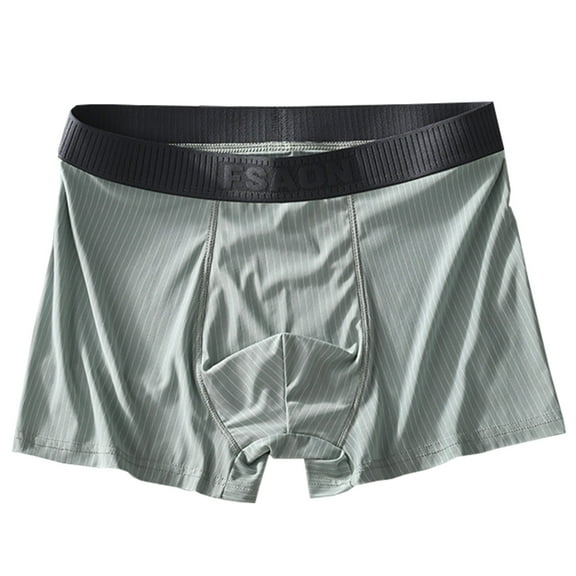 JUUYY Stripe Boxers for Men Stretch Cool Comfortable Breathable Boxer Brief Short Underwear Green XXXL