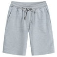 thumbnail image 1 of JUUYY Summer Casual Shorts for Men Stylish Solid Color Knee Length Pants Drawstring Elastic Waist Pockt Short Gray XXL, 1 of 3