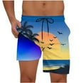 thumbnail image 1 of JUUYY Swim Trunks for Men Bathing Suits Board Shorts with Compression Liner Drawstring Hawaiian Quick Dry Beach Shorts with Pockets Sky Blue M, 1 of 9