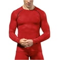 thumbnail image 1 of JUUYY Thermal Underwear for Men Long Warm Shirts Pants Base Layer Thermal Underwear Trendy Set Watermelon Red XL, 1 of 4