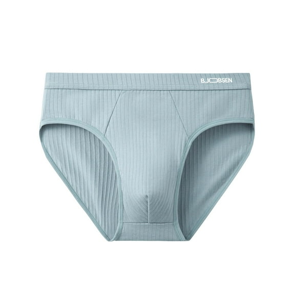 JUUYY Ultra-Comfort Mens' Briefs Underwear – Breathable Bamboo Cotton Briefs – Soft, Stretchy & Durable Light Blue L
