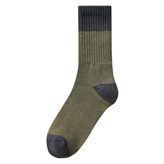 JUUYY Unisex Comfort Organic Natural Cotton Classic Cushion Crew Socks for Men & Women - One Pair Green Free Size