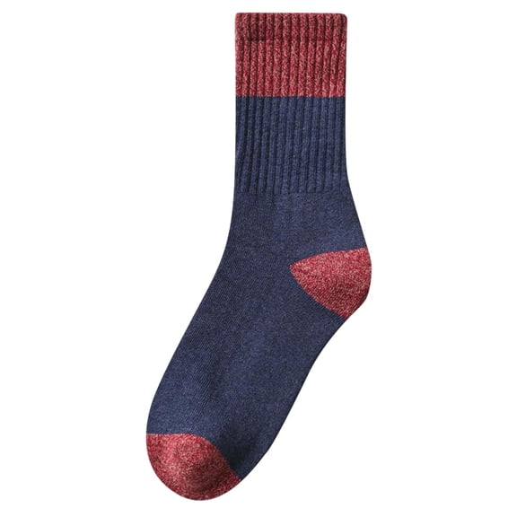 JUUYY Unisex Comfort Organic Natural Cotton Classic Cushion Crew Socks for Men & Women - One Pair Navy Free Size