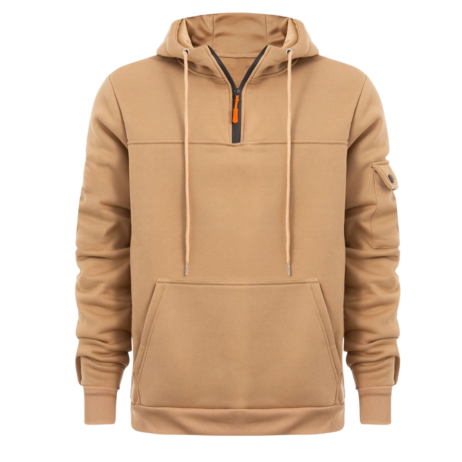 JUUYY Weighted Hoodie for Anxiety Comfort Hoodies for Anxiety Streetwear Hooded Trendy Long Sleeve Sweatshirts Khaki XL