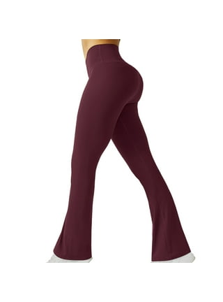Yuwull Women's Bootcut Yoga Pants - Flare Leggings for Women High Waisted  Workout Lounge Bell Bottom Jazz Dress Pants Red 
