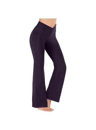 Bootcut Yoga Pants for Women with Pockets Wide Leg Women's Trousers High  Waisted Workout Flared Pants for Women Bootleg Office Work Pants Pants  Womens Lounge Wear Ladies Pants Womens Plus Loungewear 