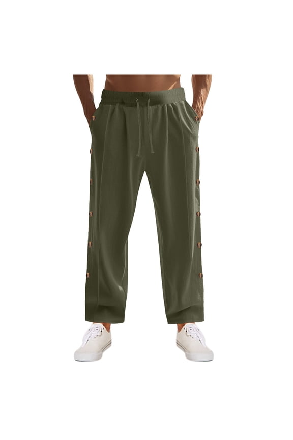 Work Pants for Men Relaxed Fit Stretch Basic Stretch Twill Jogger Pants Twill Utility Work Trendy Pants Army Green S